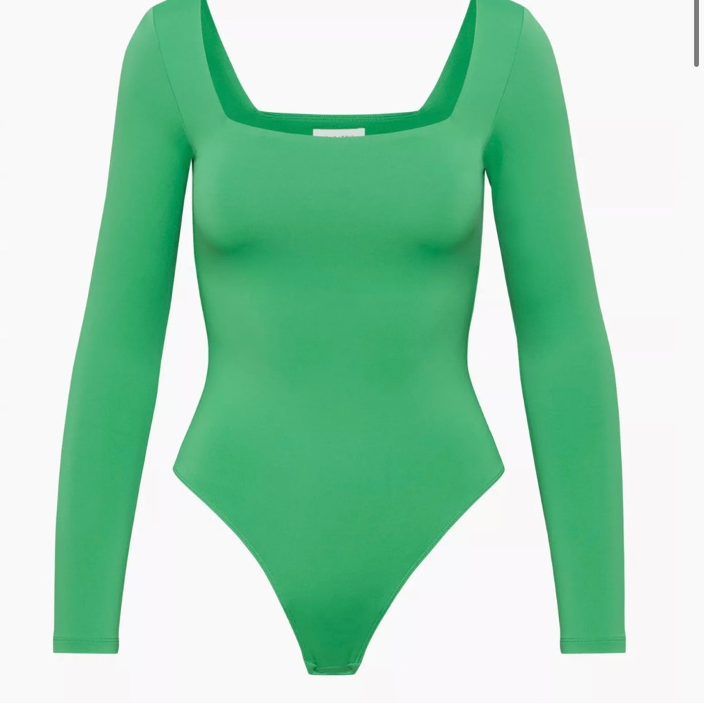 GLOSS GREEN BABATON CONTOUR BODYSUIT